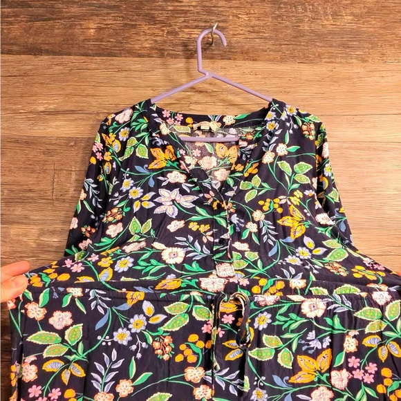 LOFT Floral Long Sleeve Dress - Picture 7 of 11